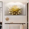 Golden Lotus Minimalist Abstract Wall Art III