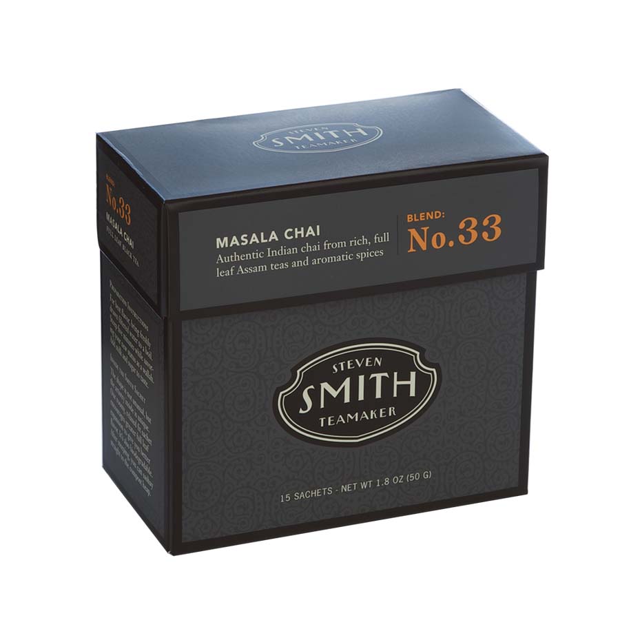 SMITH TEAMAKER - MASALA CHAI BLEND BLACK TEA BLEND NO. 33 (15 TEA BAGS, 1.8 OZ)