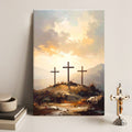 Three Crosses on Calvary Faith Wall Art