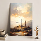 Three Crosses on Calvary Faith Wall Art