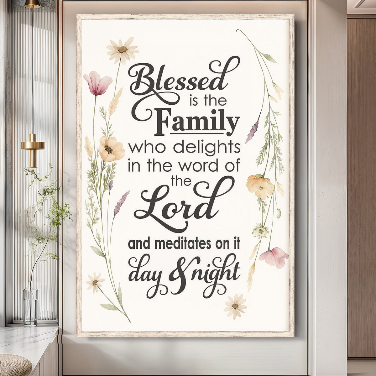Blessed Is The Family Faith Sign