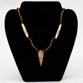 Brown Jasper Manufactured Arrowhead Necklace | #10 | Made by Oglala Lakota Artists Jack & Carla Pittman