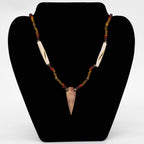 Brown Jasper Manufactured Arrowhead Necklace | #10 | Made by Oglala Lakota Artists Jack & Carla Pittman