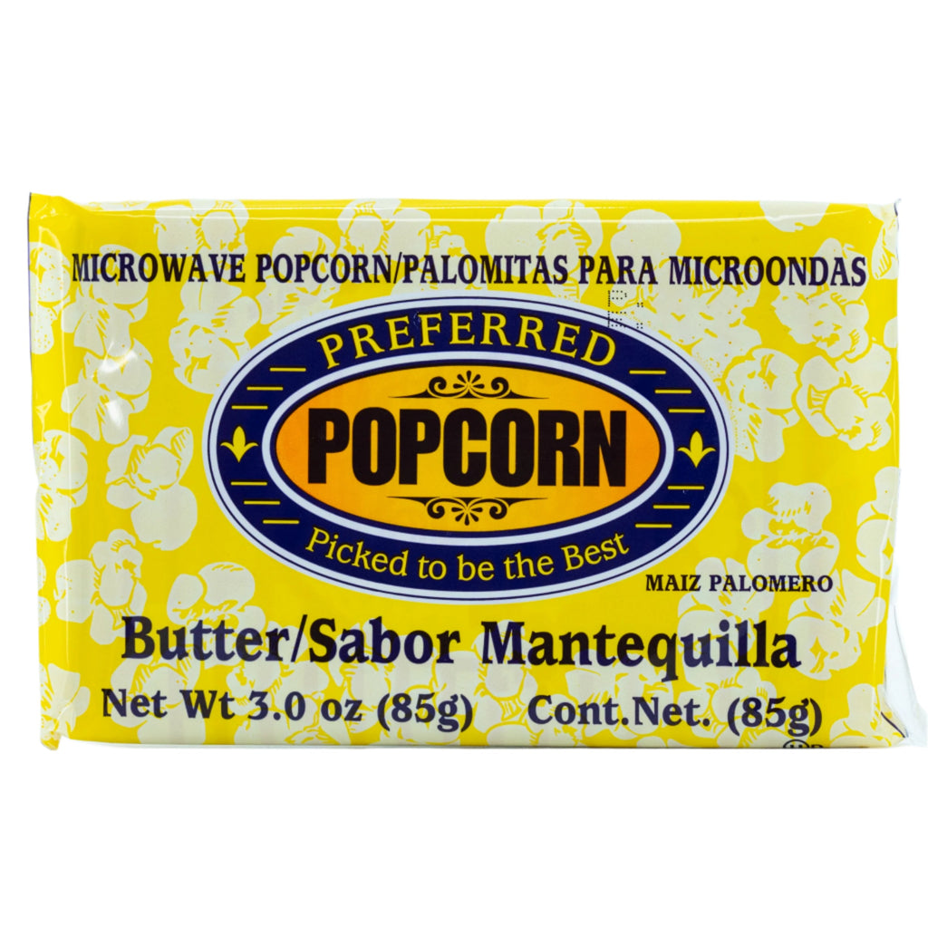 Butter Flavored Microwave Popcorn | Pack of 12 | 3 oz |  Preferred Popcorn
