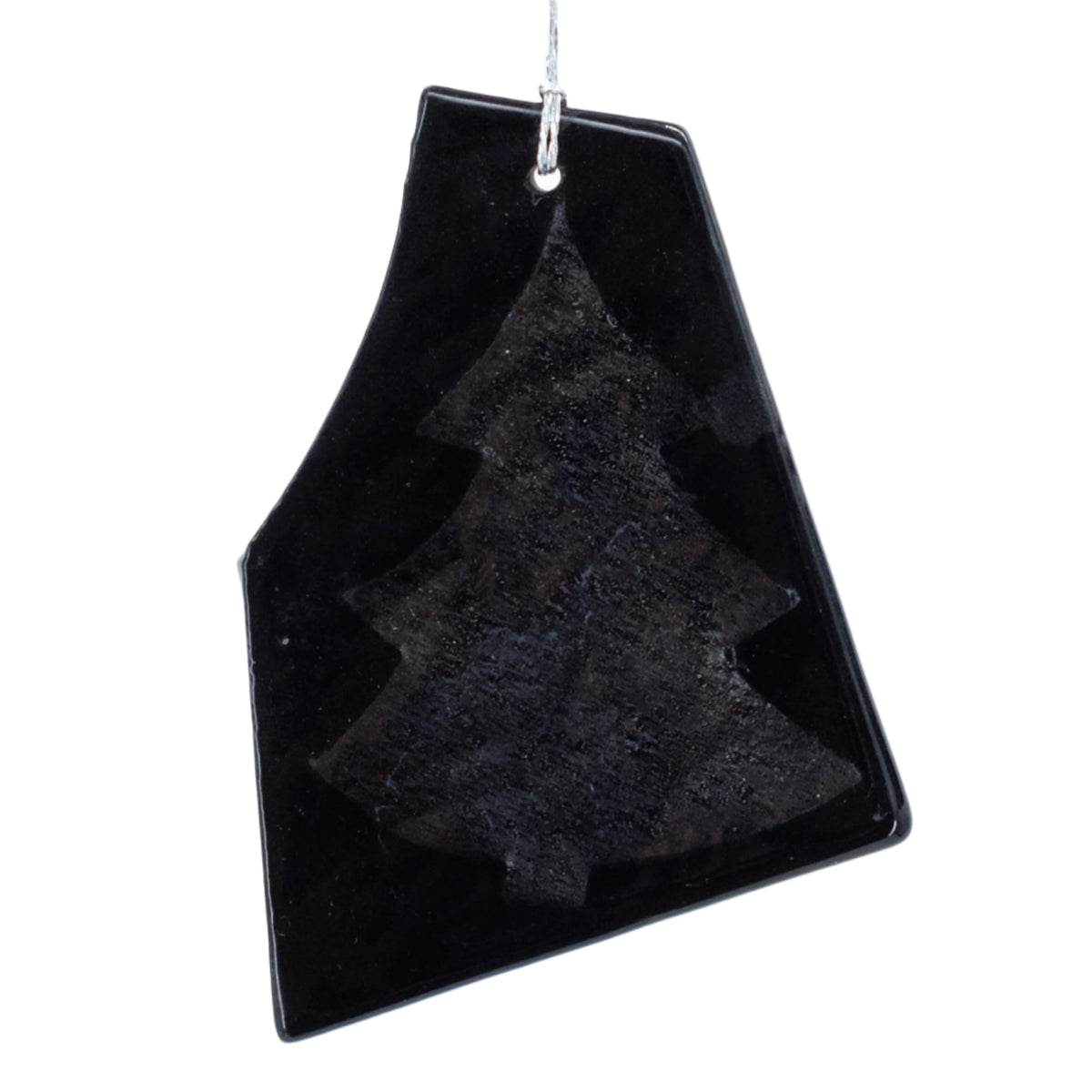 Glass Tree Ornament | Black | Springfield Artworks