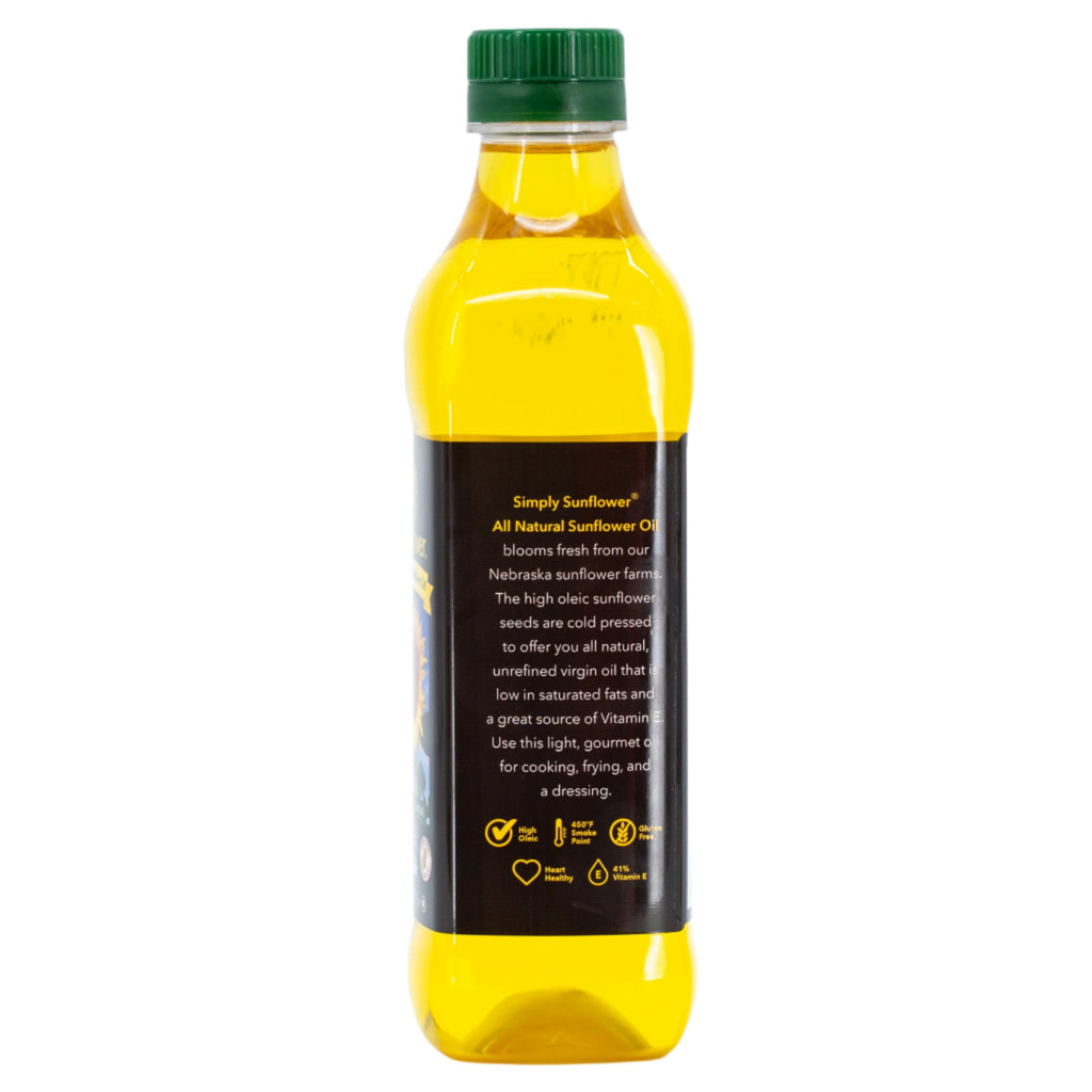 Sunflower Oil | Pack of 12 | 16 oz | Non GMO, Gluten Free, Vegan | Simply Sunflower