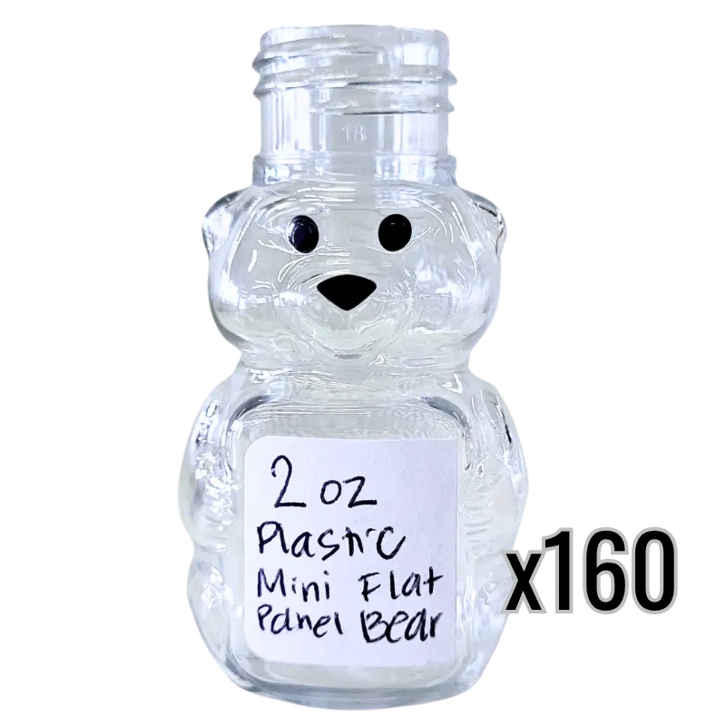 2 oz Plastic Mini Flat Panel Honey Bears