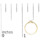 10K Yellow Gold Diamond Cluster Twisted Promise Ring