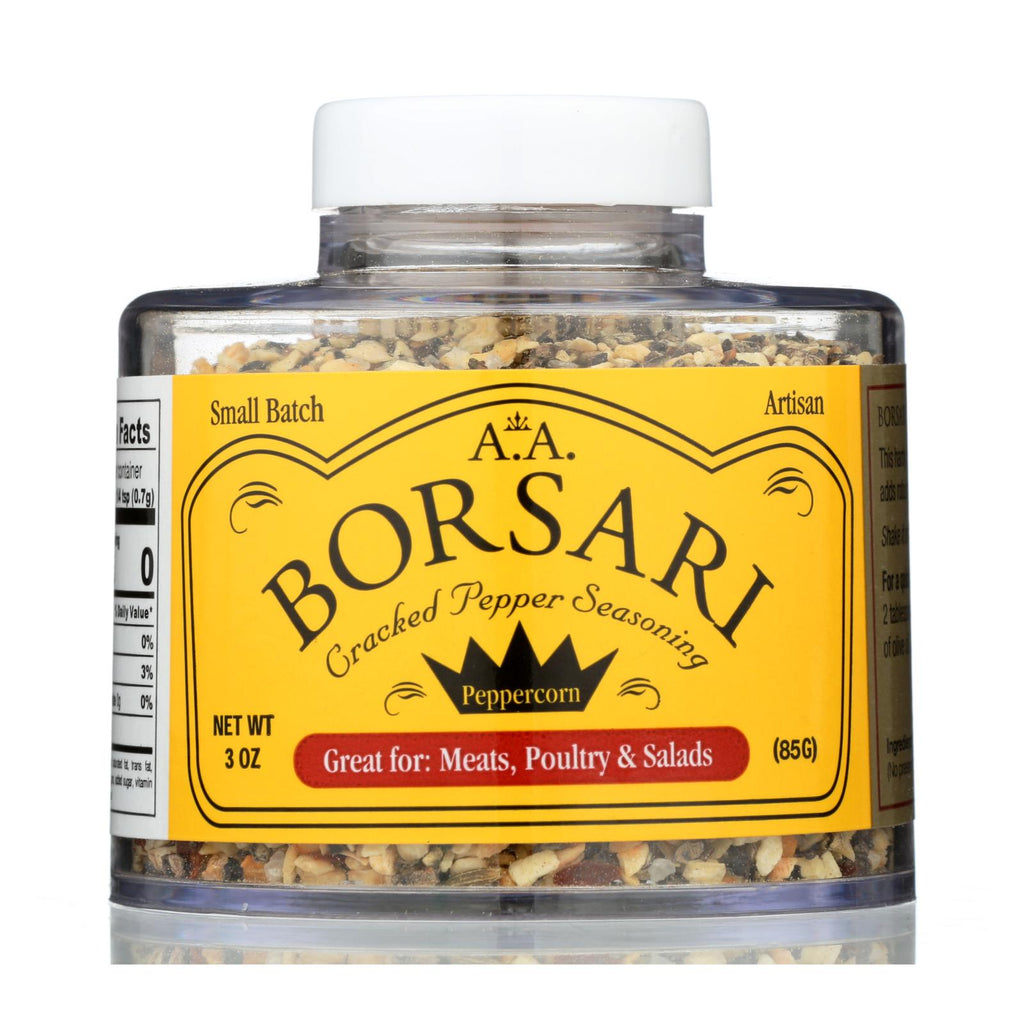 Borsari Seasoning Salt Crack Pepper - 6 Pack (4 oz) - Gluten-Free, Vegan, USA Made