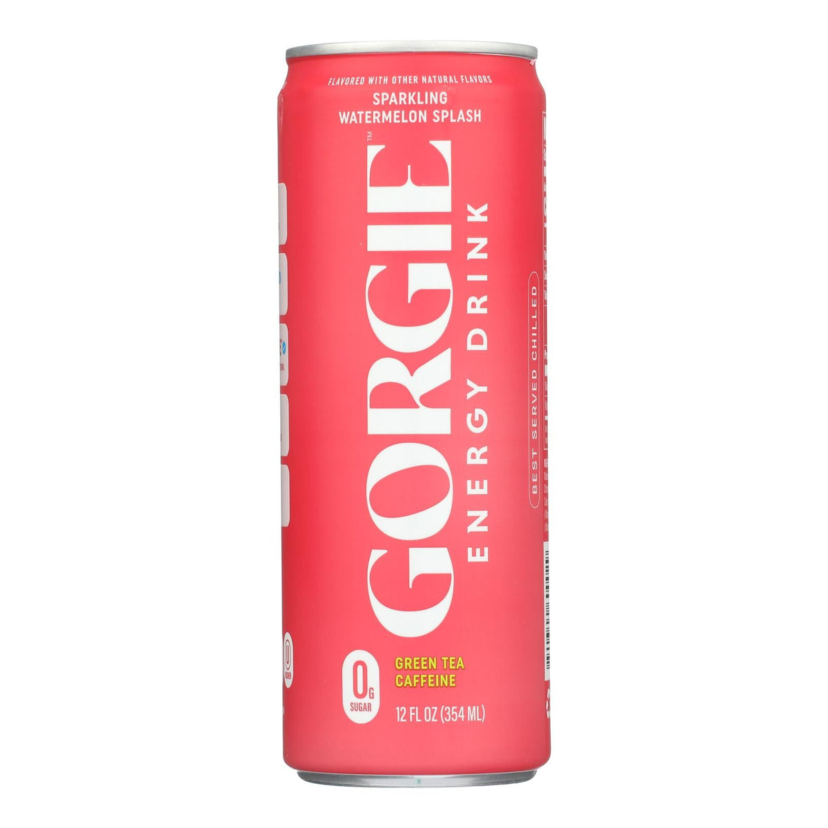 Gorgie Watermelon Crush Sparkling Energy Drink, 12 fl oz (Case of 12)