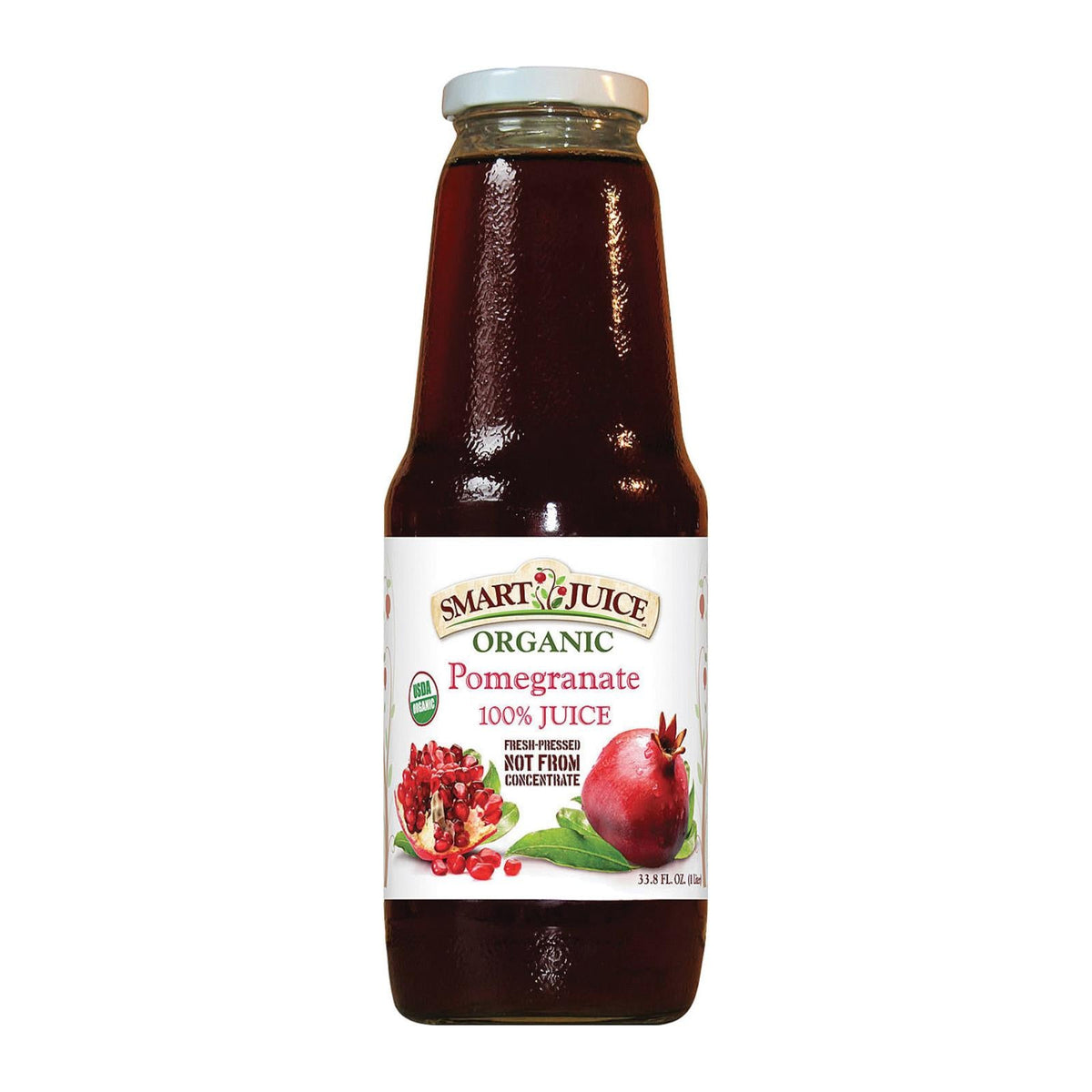 Smart Juice Organic Pomegranate Juice, 33.8 fl oz (Case of 6)