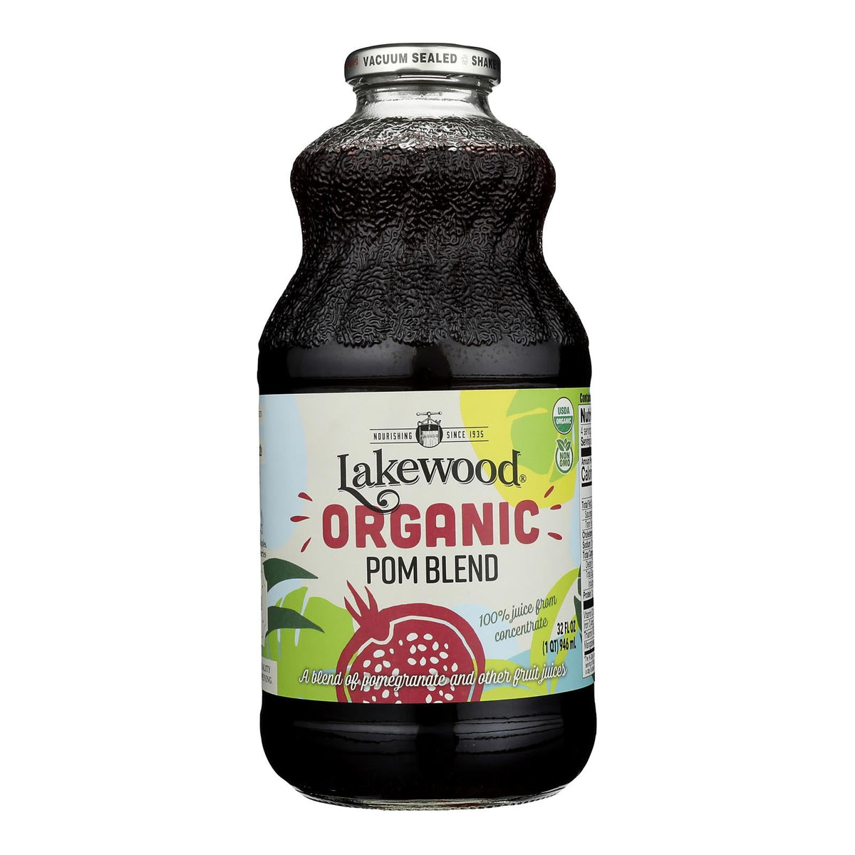 Lakewood Organic Pomegranate Blend Juice, 32 fl oz (Case of 6)