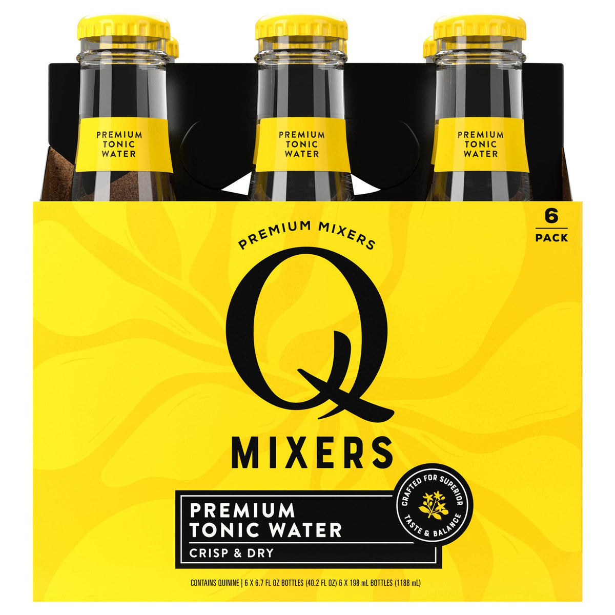 Q Drinks Tonic Water, 6 x 6.7 fl oz (Case of 4)