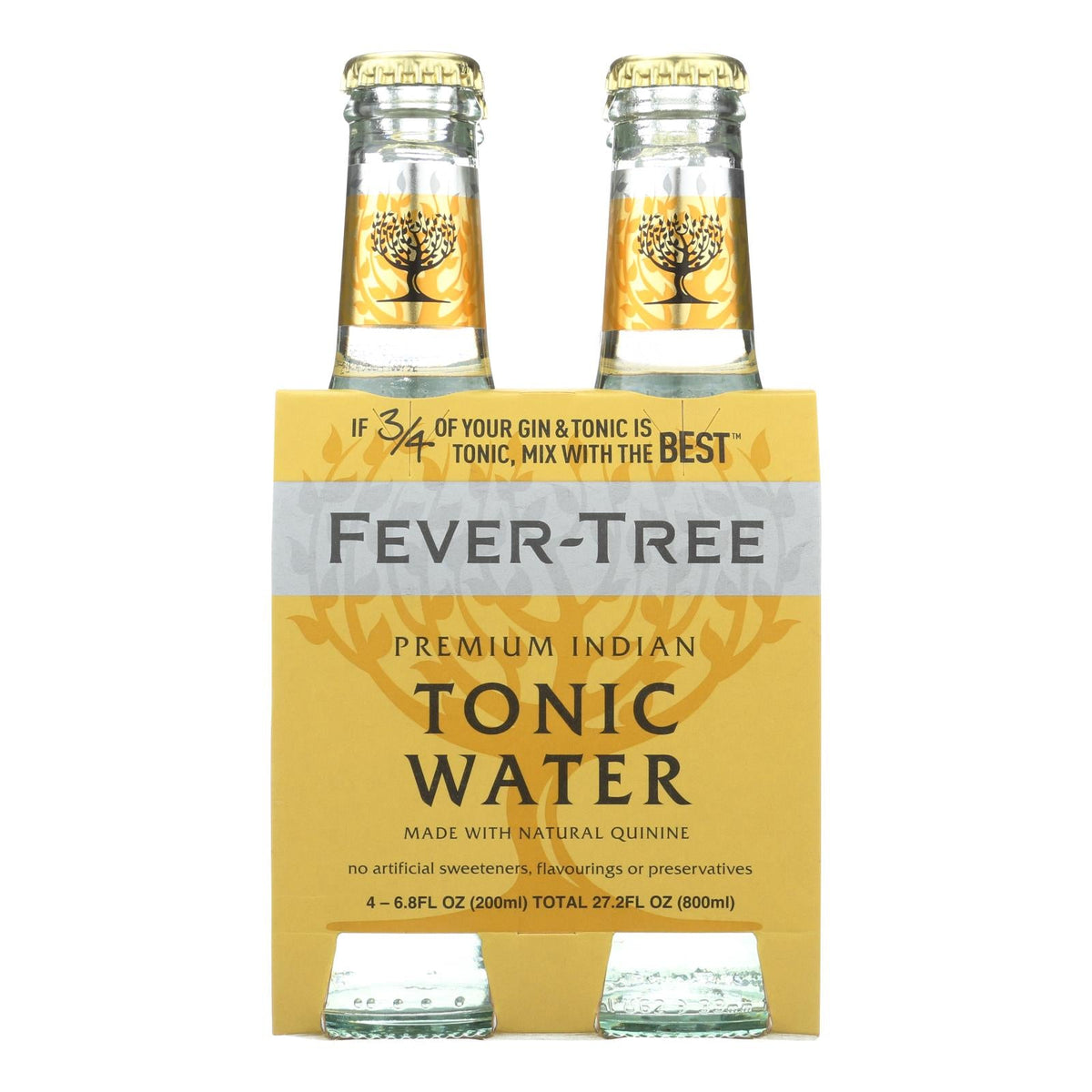 Fever-Tree Indian Tonic Water, 4 x 6.8 fl oz (Case of 6)