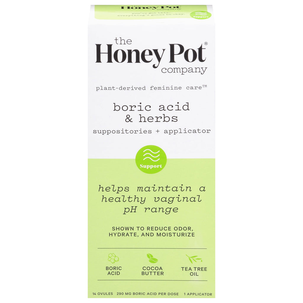 The Honey Pot Herbal Suppositories, 7 Day, 14 ct