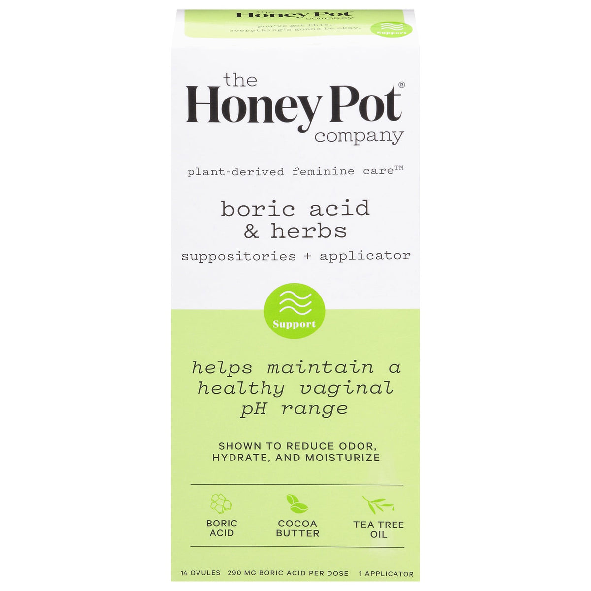 The Honey Pot Herbal Suppositories, 7 Day, 14 ct