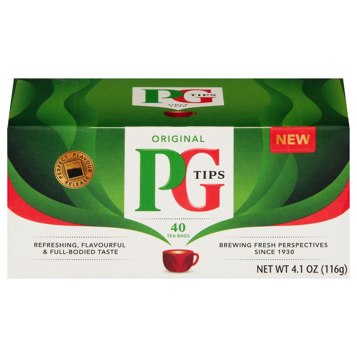 PG Tips Natural Black Tea, 40 Bags (Case of 6)