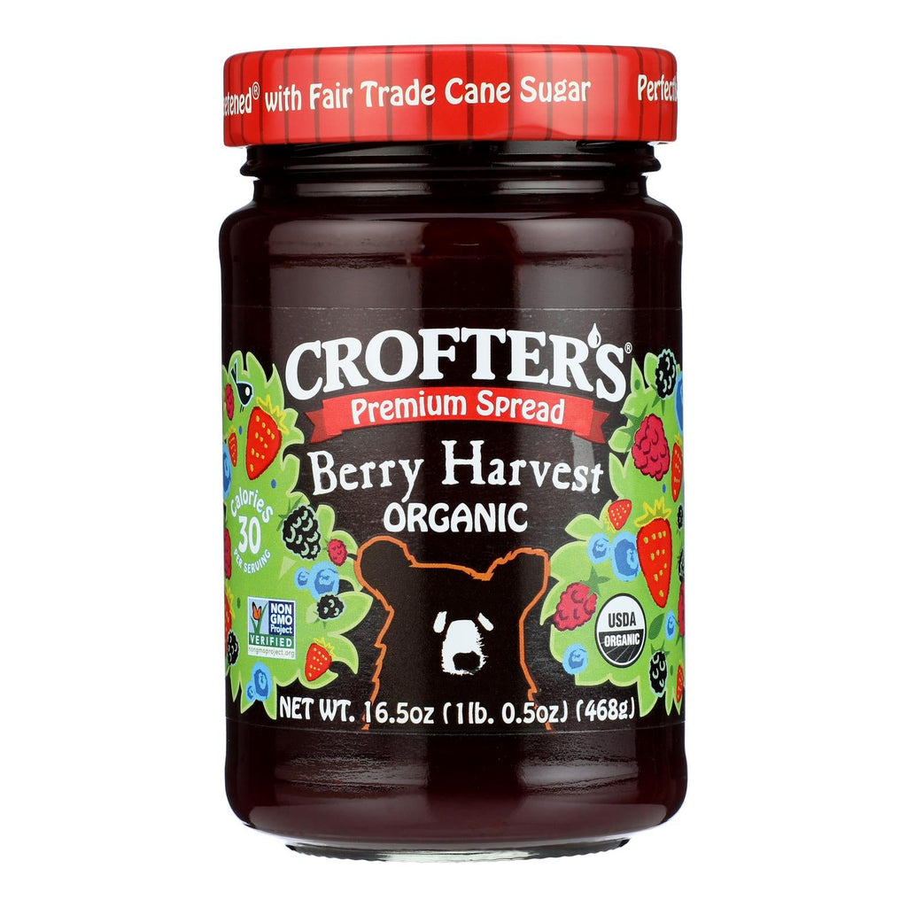 Crofter's Organic Premium Fruit Spread, Berry Harvest, 16.5 oz (Case of 6)