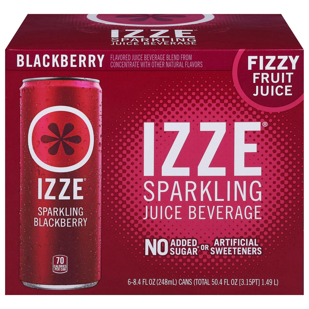 Izze Sparkling Blackberry, 6 x 8.4 fl oz (Case of 4)
