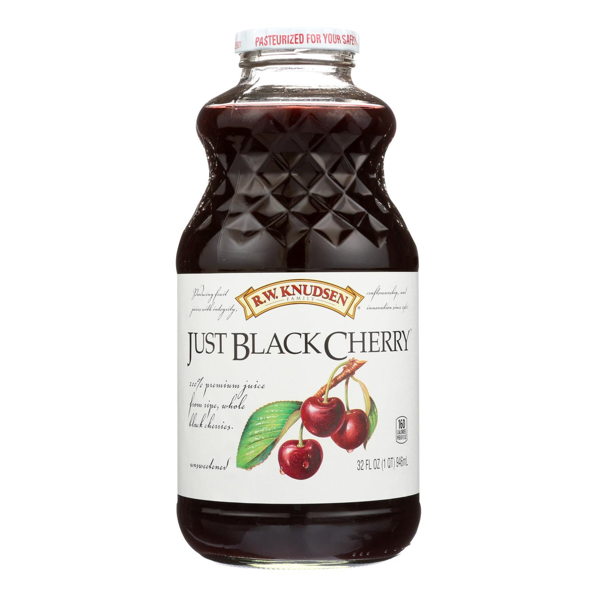 R.W. Knudsen Just Black Cherry Juice, 32 fl oz (Case of 6)