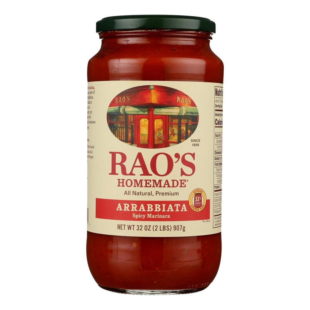 Rao's Homemade Arrabbiata Fra Diavolo Sauce, Hot, 32 oz (Case of 6)