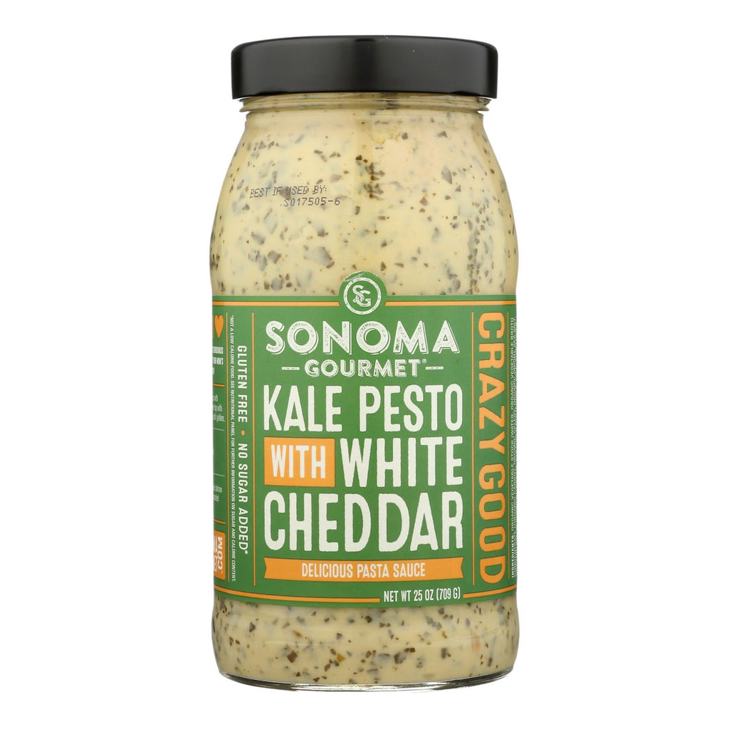 Sonoma Gourmet All Natural Kale Pesto with White Cheddar Pasta Sauce, 25 oz (Case of 6)