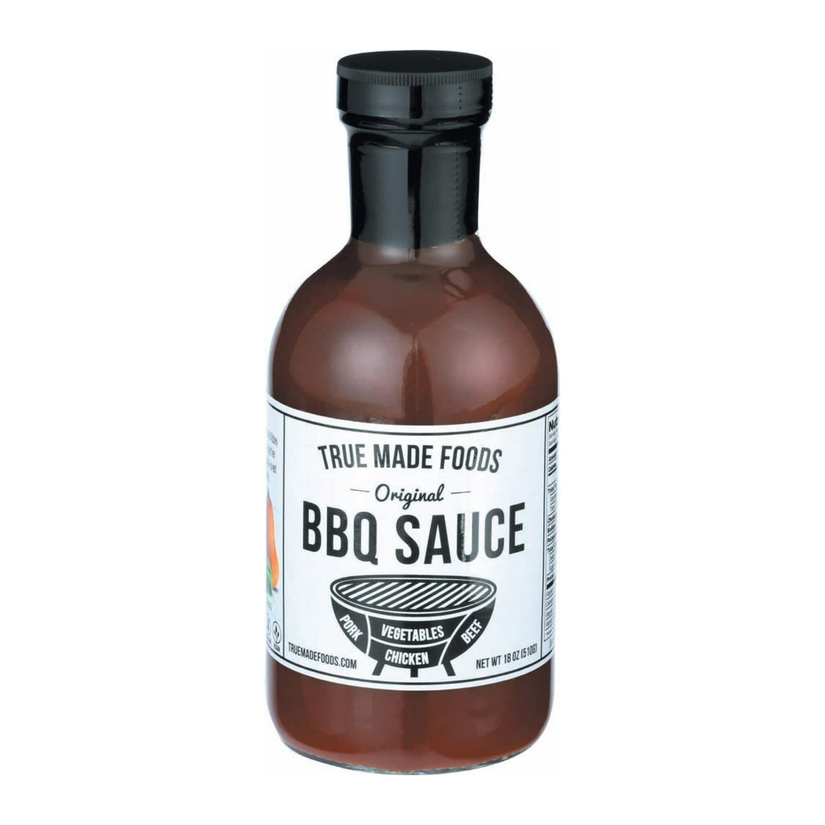 True Made Foods Vegetable BBQ Sauce, 18 oz (Case of 6)