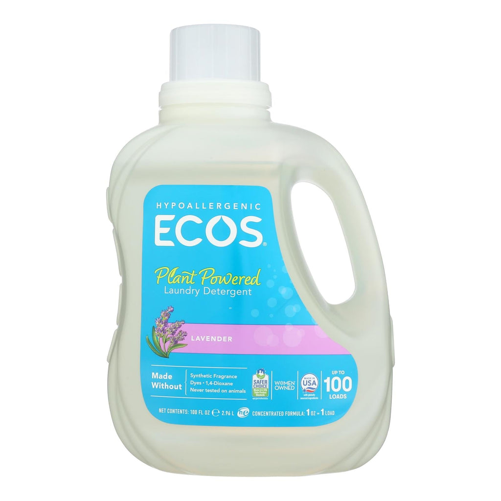 Earth Friendly Products ECOS Ultra 2X Laundry Detergent, Lavender, 100 fl oz