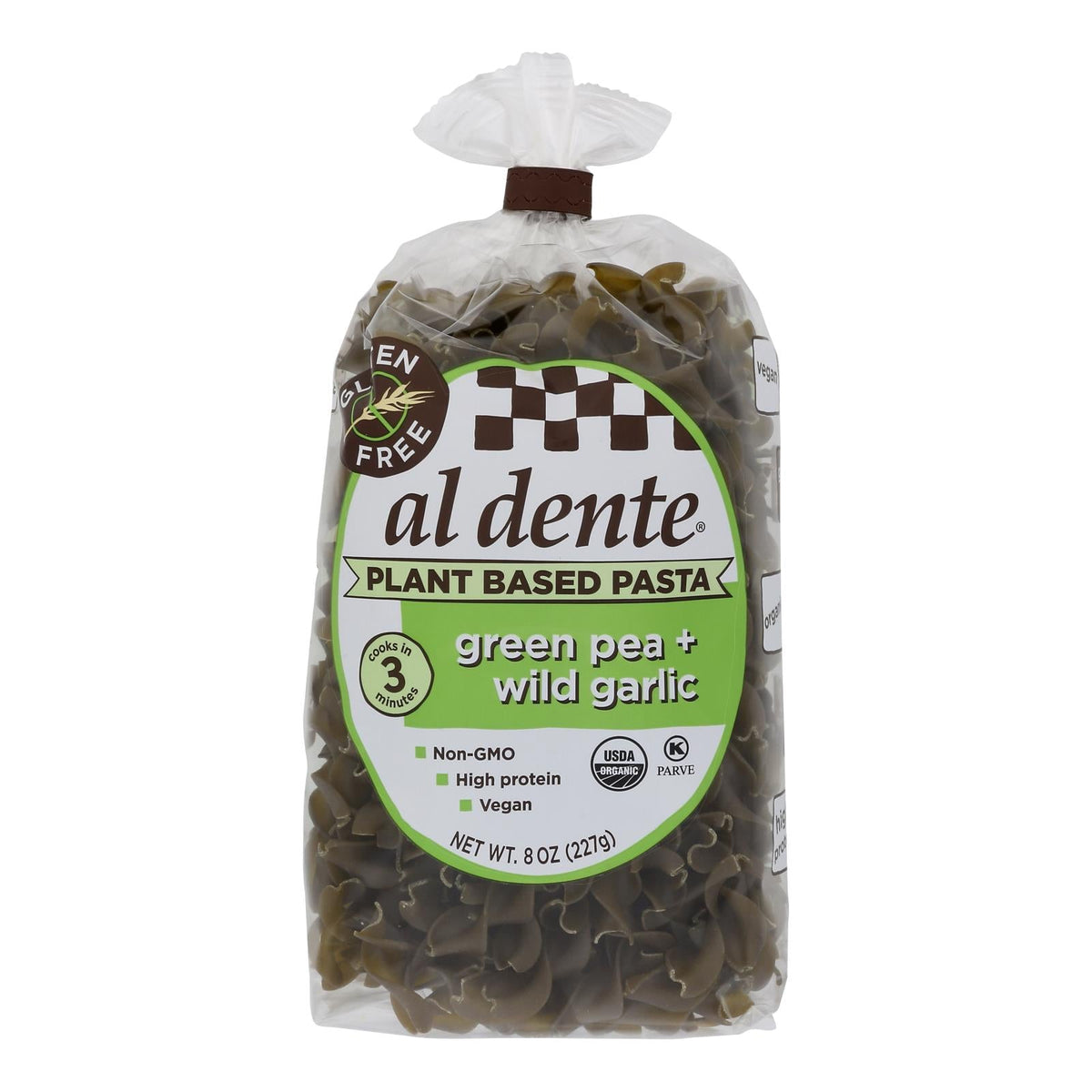 Al Dente Green Pea Pasta with Wild Garlic, 8 oz (Case of 6)