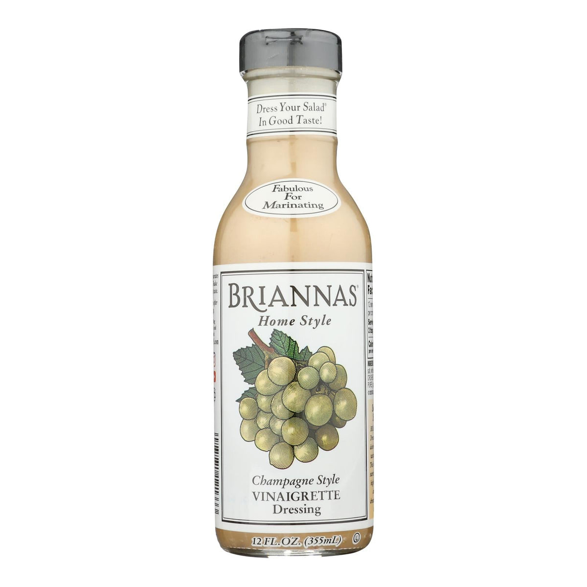 Brianna's Champagne Caper Vinaigrette Salad Dressing, 12 oz (Case of 6)
