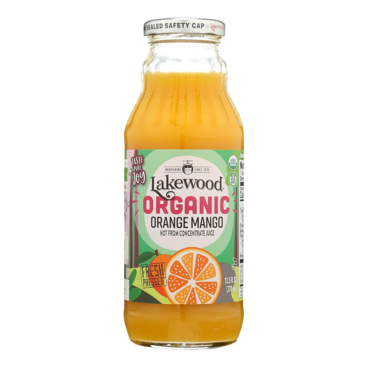Lakewood Organic Orange Mango Juice, 12.5 fl oz (Case of 12)