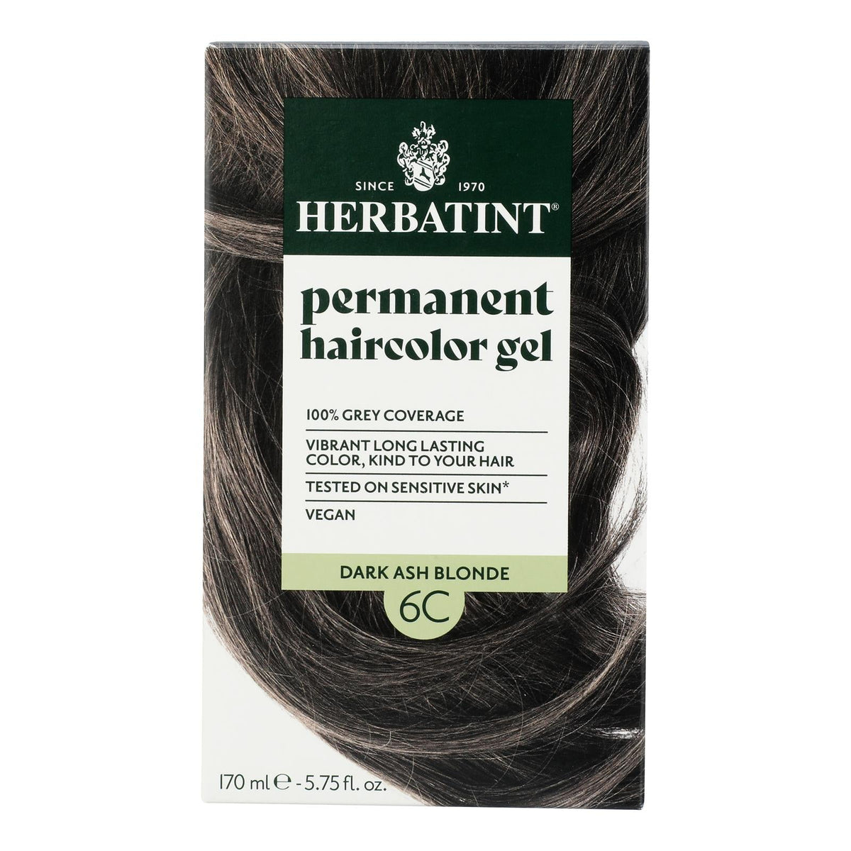 Herbatint 6C Dark Ash Blonde Hair Color, 5.75 fl oz