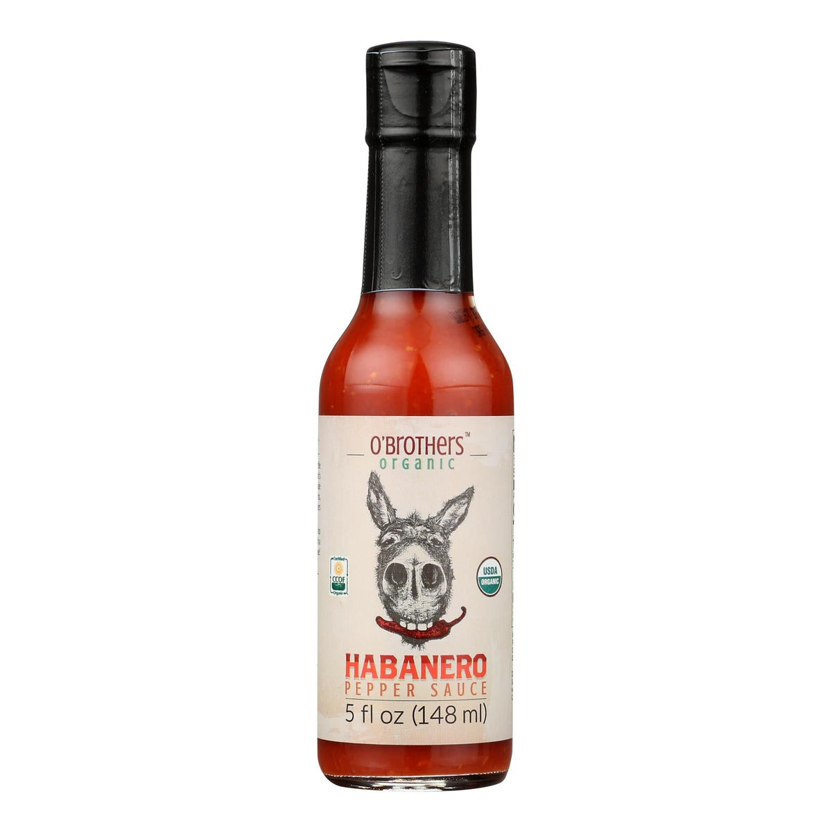 O'Brothers Habanero Pepper Hot Sauce, 5 fl oz (Case of 12)