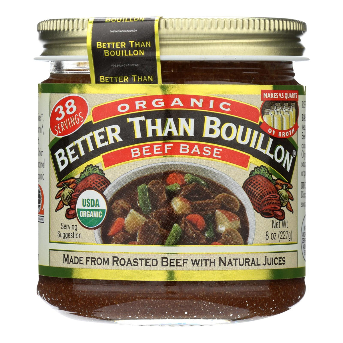 Better Than Bouillon Organic Seasoned Beef Base, 8 oz (Case of 6)
