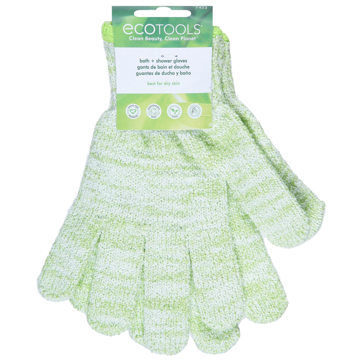 EcoTools Bath & Shower Exfoliating Gloves, 1 pair (Case of 6)