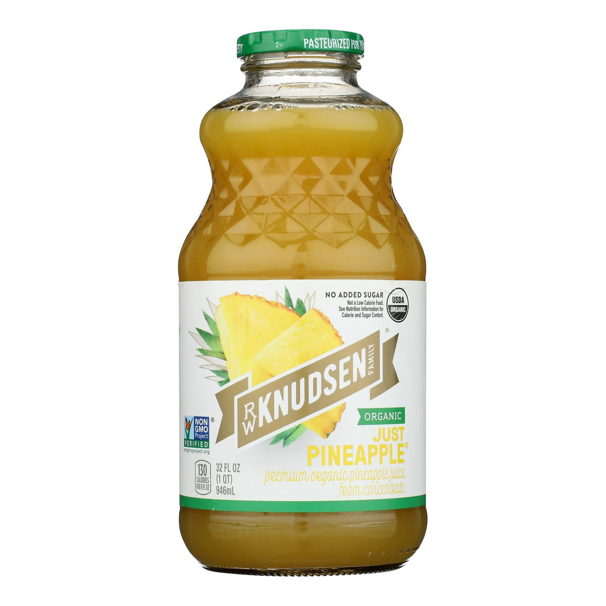 R.W. Knudsen Organic Pineapple Juice, 32 fl oz (Case of 6)