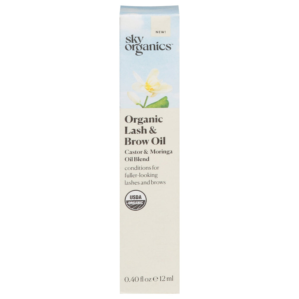 Sky Organics Organic Lash & Brow Oil, 0.40 fl oz