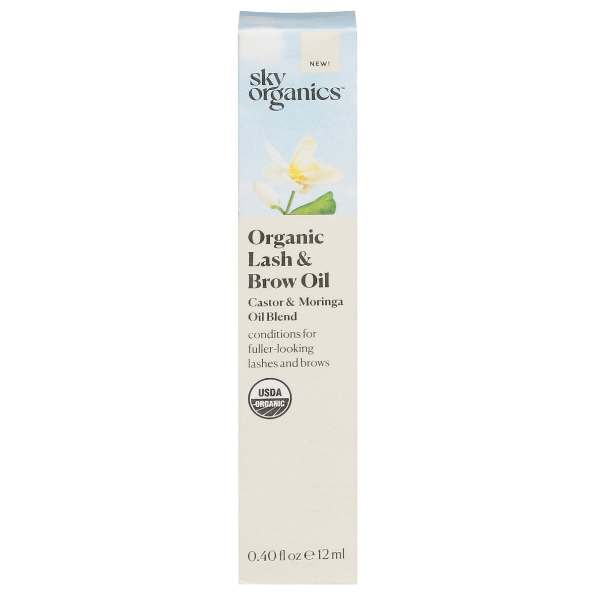 Sky Organics Organic Lash & Brow Oil, 0.40 fl oz