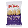 Boulder Canyon Malt Vinegar & Sea Salt Kettle Cooked Chips, 6.5 oz (Case of 12)