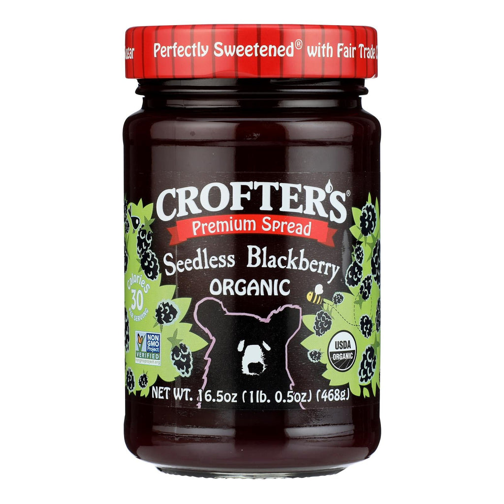 Crofter's Premium Spread, Seedless Blackberry, 16.5 oz (Case of 6)
