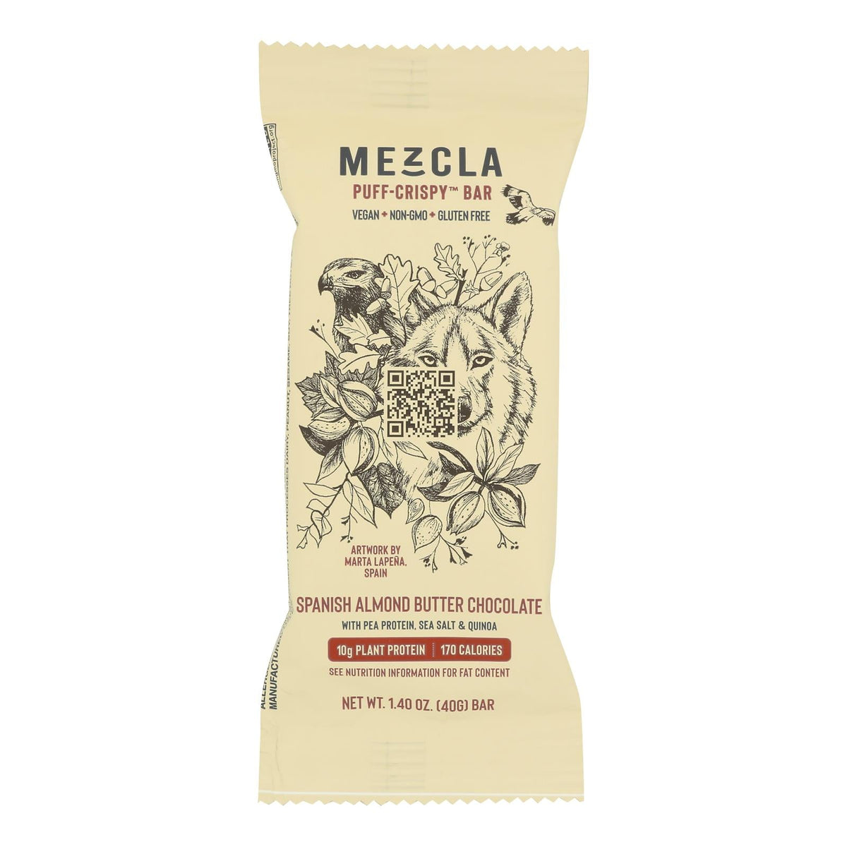 Mezcla Spanish Almond Butter Chocolate Bar, 1.4 oz (Case of 12)