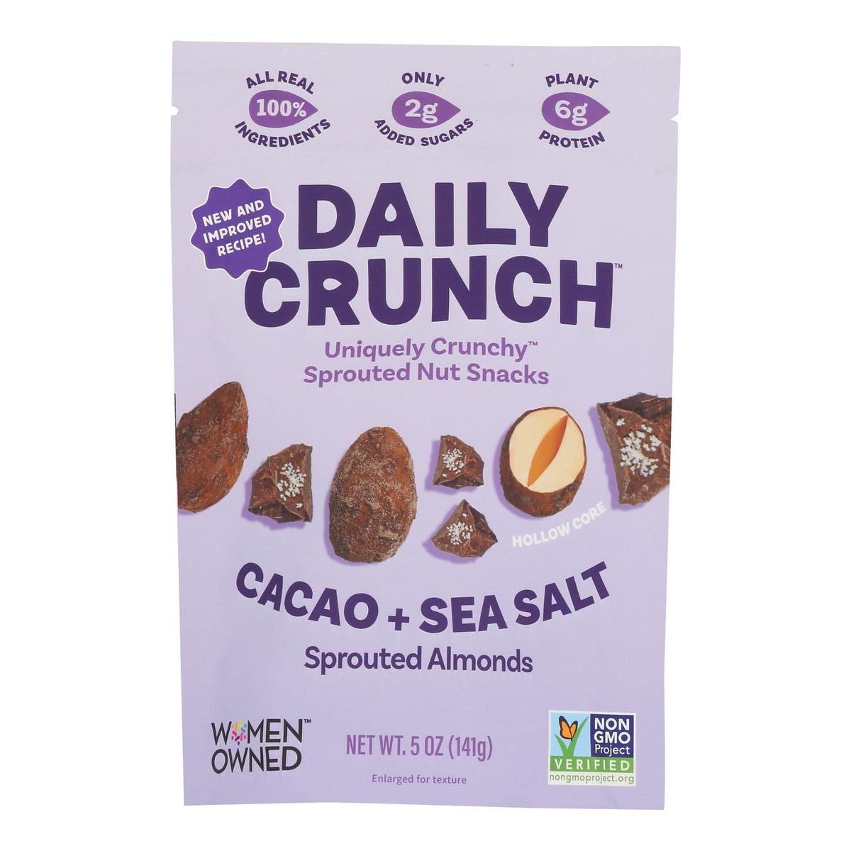 Daily Crunch Cacao Sea Salt Sprouted Almonds, 4 oz (Case of 6)