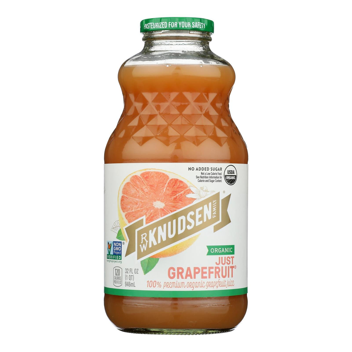 R.W. Knudsen Organic Grapefruit Juice, 32 fl oz (Case of 6)