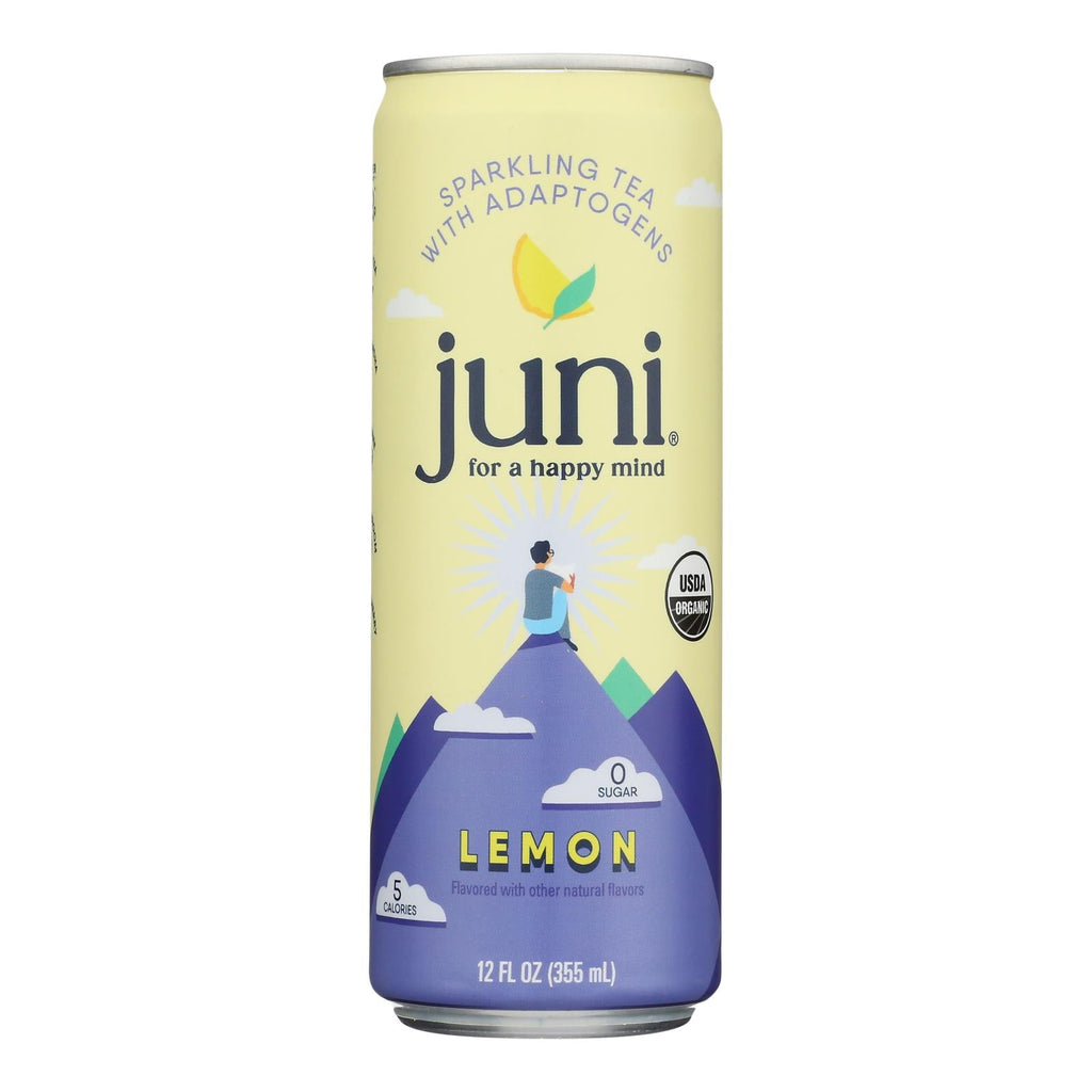 Juni Organic Lemon Sparkling Tea, 12 fl oz (Case of 12)