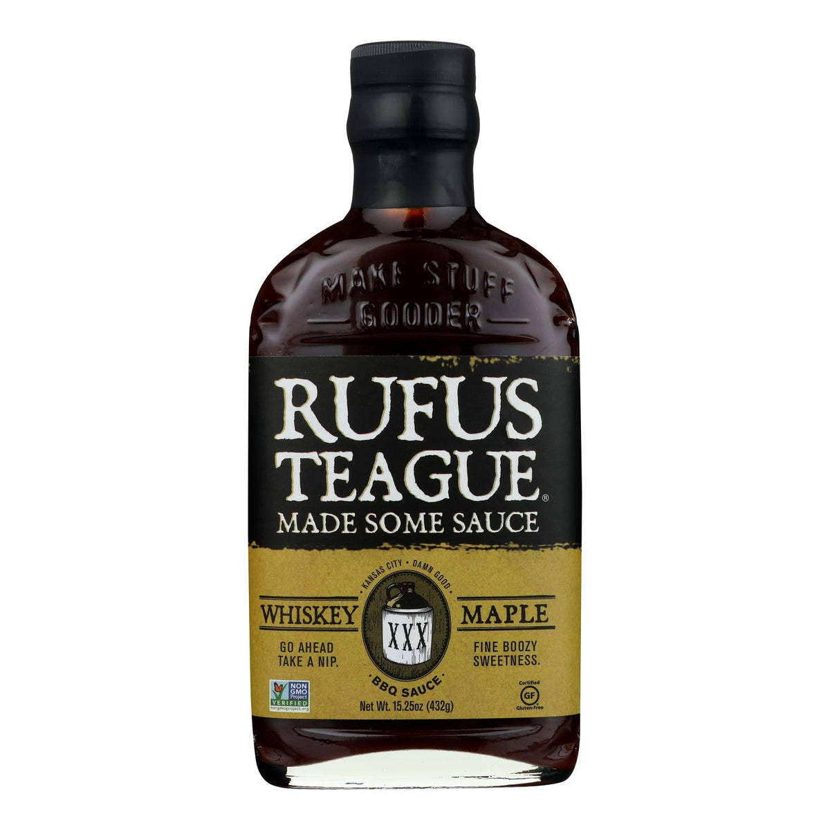 Rufus Teague Whiskey Maple BBQ Sauce, 16 oz (Case of 6)