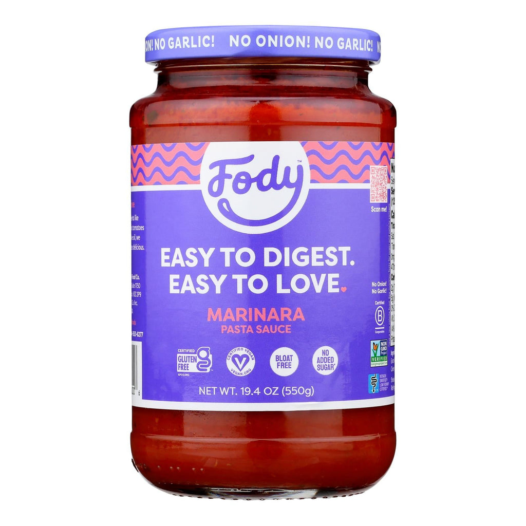Fody Food Co. Pasta Sauce, 19.4 oz (Case of 6)