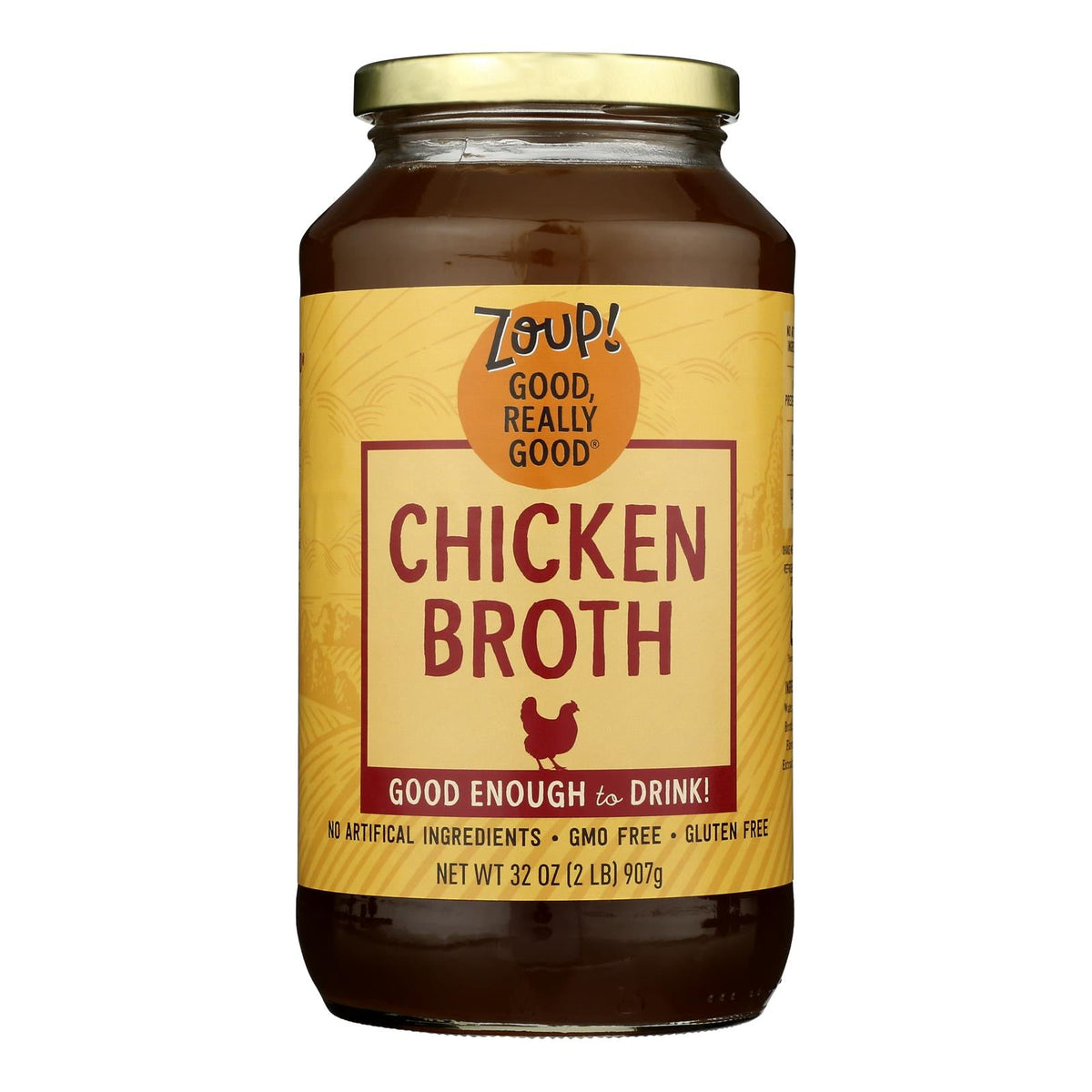 Zoup! Good, Really Good Chicken Bone Broth, 31 fl oz (Case of 6)