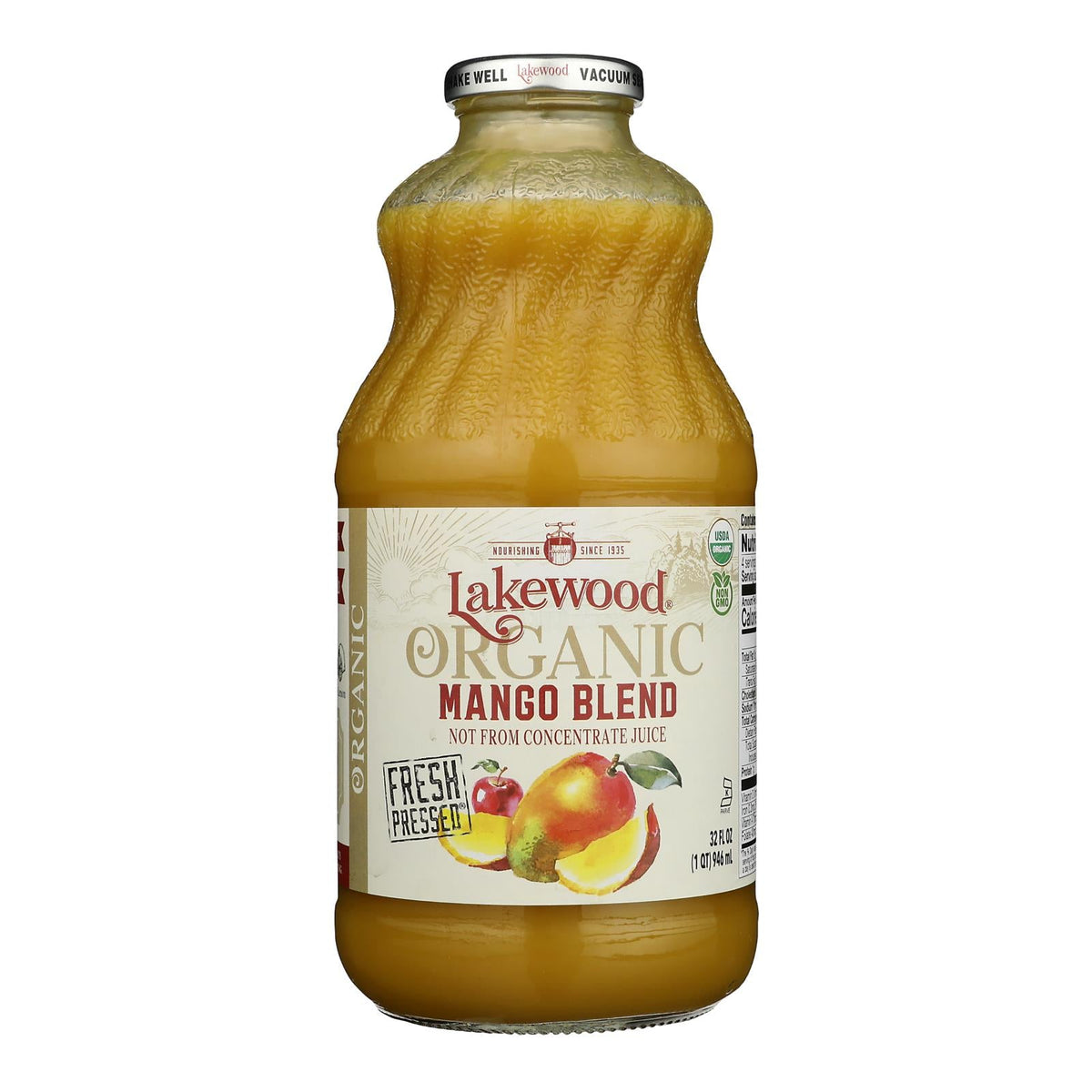 Lakewood Organic Mango Blend Juice, 32 oz (Case of 6)
