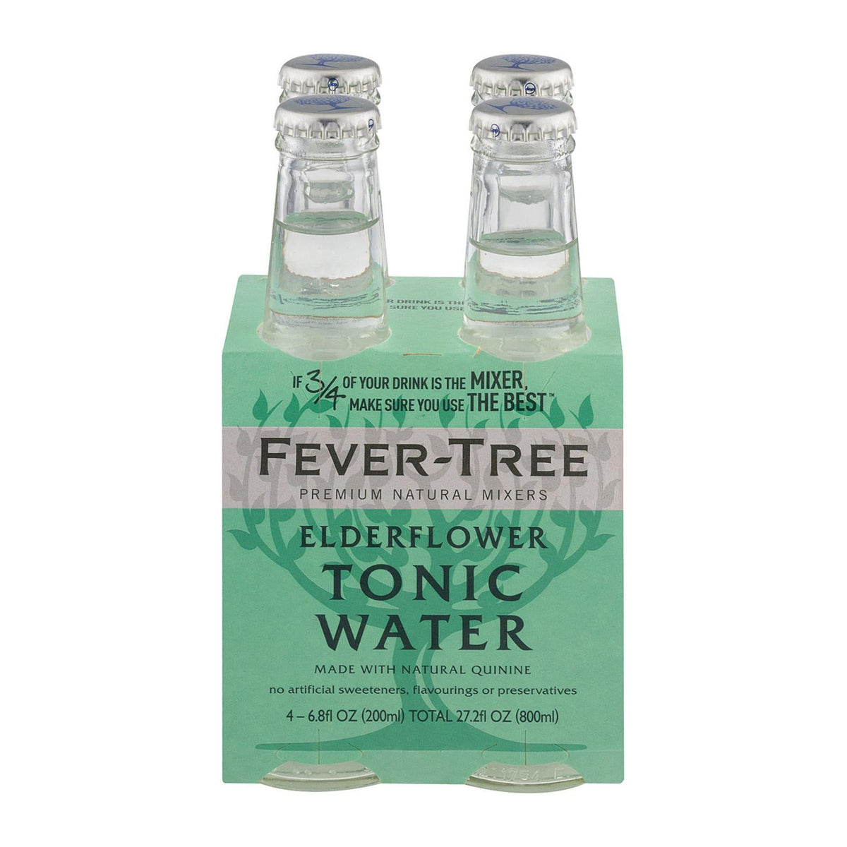 Fever-Tree Elderflower Tonic Water, 6.8 fl oz (Case of 6)