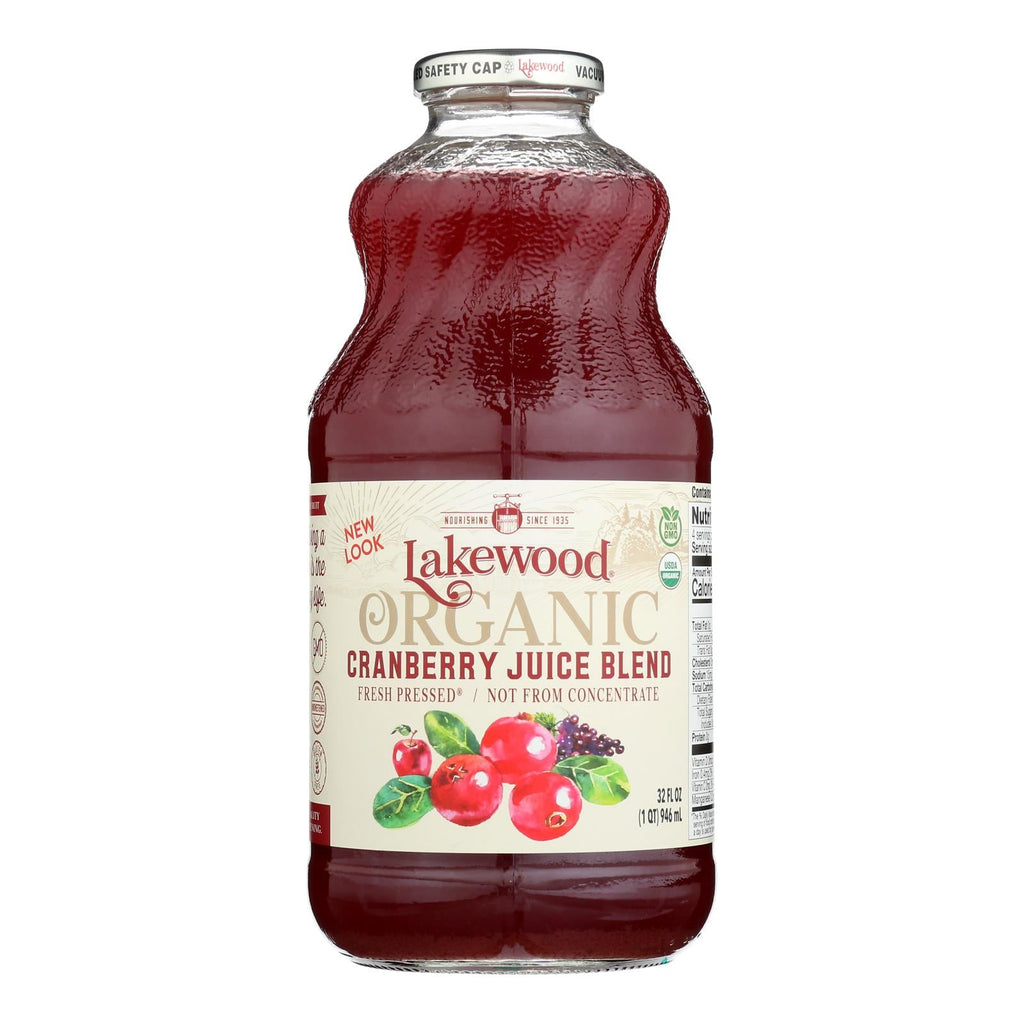 Lakewood Organic Cranberry Blend Juice, 32 fl oz (Case of 6)